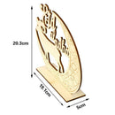 Personalized Memorial Ornaments Home Wooden Moon Sheeps Muslim Crafts H7W6