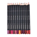 12pcs/set Waterproof Lipstick Lip Liner Long Lasting Matte Lipliner Pencil Pen*
