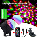 2 in 1 RGB LED Disco Ball Party Light Sound Activated Rotating Stage Night Lamp