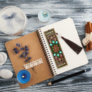 DIY Special Shaped Diamond Painting Leather Bookmark with Tassel Office Supplies