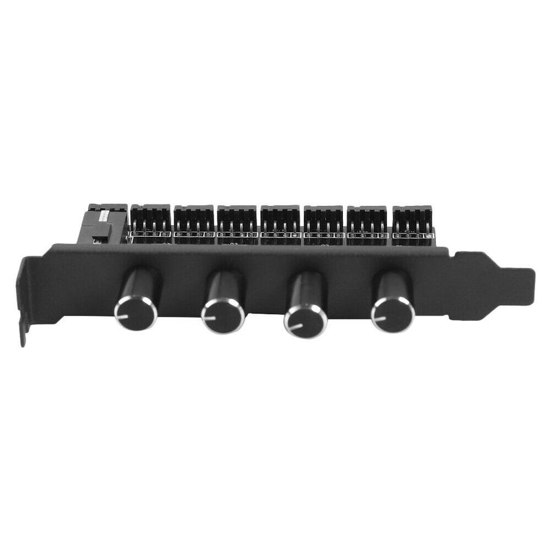 8 Channels PC Case Cooling Fan HUB 4 Knob Radiator Speed Controller (4 Pin)