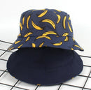 Summer Outdoor Bucket Hat Unisex Summer Bucket Cap Banana Print Fishing Fis T6V1