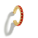 6Pcs Fashion Ear Cuff Set Earring Women Colorful Crysatl Cartilage Ear Clip G BX