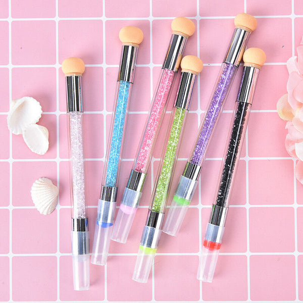 dual-ended 2 in 1 nail art stamper sponge head nail brush blooming UV gel  ou Gn