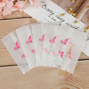 100pcs Flamingo Cookie Bag Candy Nougat Scrub Sealing Plastic Bag Party Gi3C