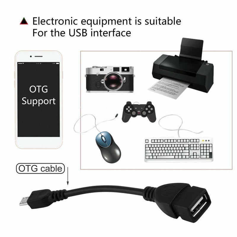 3pc Cell phones Micro USB B Male to USB 2.0 A Female OTG Adapter Converter Cable