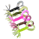 15Pcs/Set Lead Hooks Set+Soft Lures Artificial Worm Shrimp Minnow Baits Lea