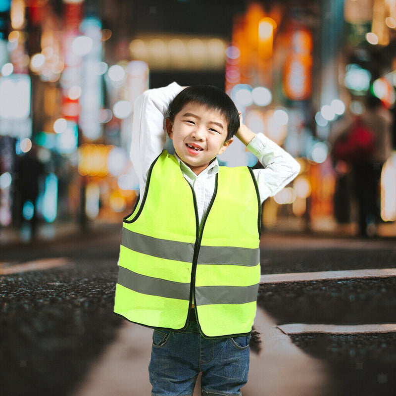 New Kids Hi-Vis Safety Reflective Waistcoat Outdoor Wear Cycling Walking Hiking