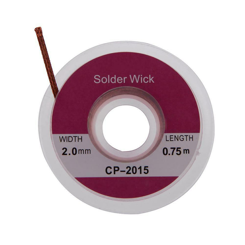 5pcs 0.75m 2.0mm Desoldering Braid Solder Remover Sucker Flux Wick Cable