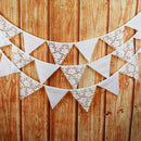 12 Flags 3.2m Lace Rose Leaves Flags Pennant Wedding Birthday Party Decor