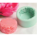 70*32mm Soap Mold Candle Molds Round Rose Flowers Silicone Mould For Candy DIY
