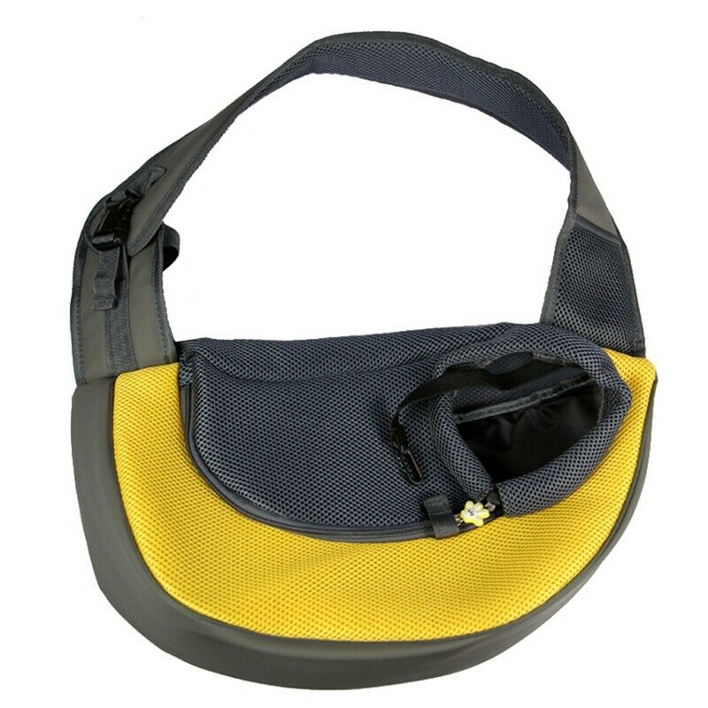 Pet Dog Cat Puppy Carry Travel Tote Shoulder Bag Purse Sling Backpack yello B7E2