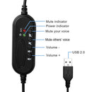 USB Wired Headphone Call Center Business Conference Handsfree MIC Headset A