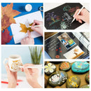 10X Metallic Paint Pen Marker Glass Painting Ceramic Porcelain Rock Wood Kit
