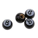4 PCS Number 8 Wheel Tire Pressure Air Stem Valve Caps For Car Truck Bike