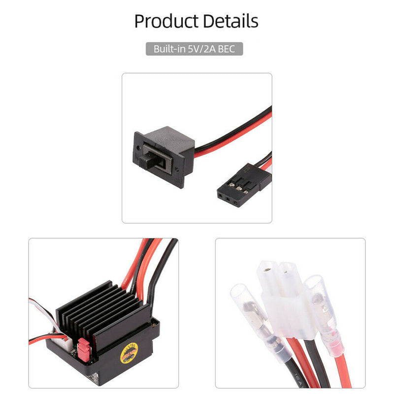 Brushed Motor 55T/540 with 320A ESC Spare Parts Replacement for 1/10 Axial D90