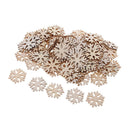 100 Pieces/Pack Wooden Snowflake Embellishments DIY Scrapbooking Crafts