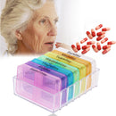 28 Cells Weekly Medicine Health Storage Pill Box with Printed Braille A