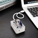 Aluminum 3 Port USB 3.0 Hub MS SD M2 TF Multi In 1 Memory Card Reader Adapter