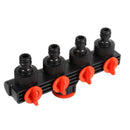 4 Way Pipe Water Tap Splitter Valve Divide Water Controller Watering Equ ZWS