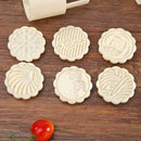 Ice Mooncake Mold Flowers Print Hand Press Cake Decor Festival Baking Tool