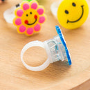 10 x Flashing LED Luminous Finger Ring Light Party Decor Children Xmas Gifts