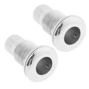 2x Stainless Steel Boat Thru Hull Fitting Marine Hose Barb Connector 1"