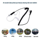 2-Pin PTT Mic Headset to 3.5mm Air Acoustic Tube Earpiece for Baofeng UV-5R