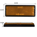 Pack of 10 Plastic Rectangular Adhesive Reflectors Universal for Motorcycles Car