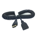 HDMI Male to HDMI Female Spring Cable Line Connector for 1080p HDTV PC Tablet