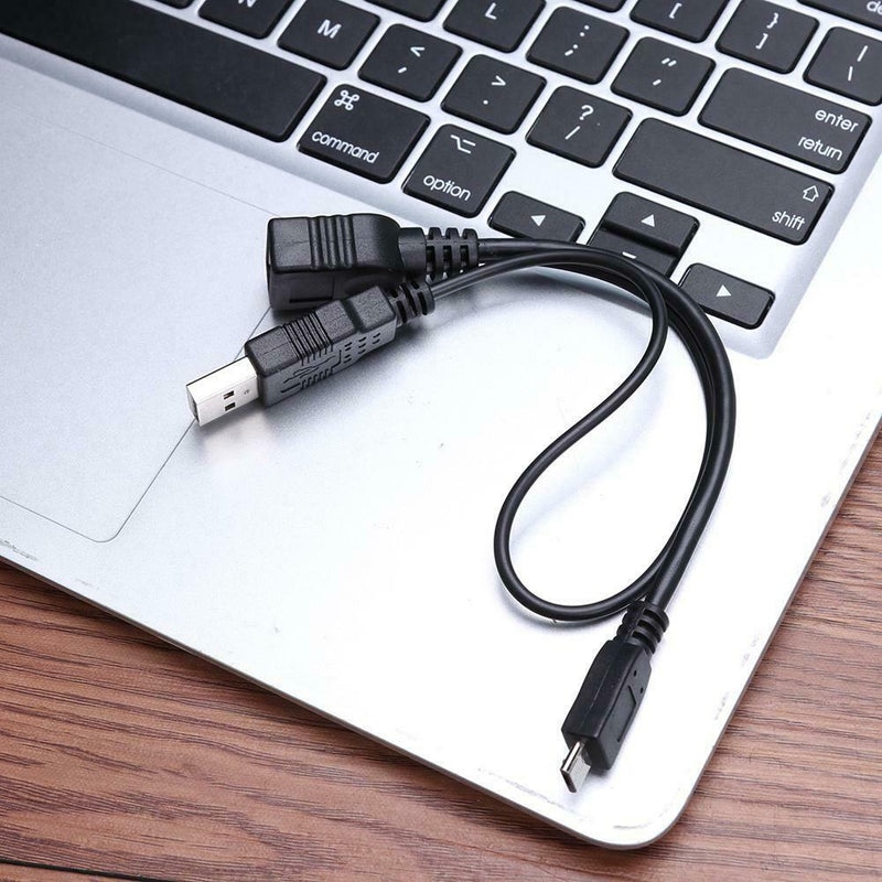 CableDeconn C0204 USB to USB+Micro 5 Pin Female to Male Y OTG Converter Cable