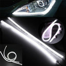 2x80cm Flexible Tube Flowing LED Headlight Daytime Running Stri Light DRL Lam Nw