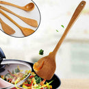 Wooden Long Cooking Rice Spatula Scoop Non-stick Hand Wok Shovel Kitchen To T0Z1