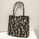 Women'S Fashion Camouflage Canvas Bag Shoulder Bag Large Capacity Female Le