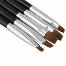5Pcs Pro Durable Nail Art Brush Acrylic UV Gel Salon Kit Tool Dotting Flat L5X9