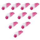 10 x Party Games Plastic Fluffy Whistles with Strap---Hot Pink F8T2