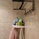 Bathroom Triangular Shower Shelf Corner Bath Storage Holder Organizer Rack White
