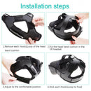 Easy Install Head Strap Pad Cushion Headband Fixing for Oculus Quest2 Blue