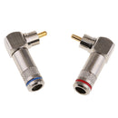 High Quality 2 RCA F Splitter Male Plug to Female Jack Adapter Audio Cable