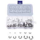 120Pcs/Box 304 Stainless Steel E-Clip Retaining Circlip Assortment Kit M1.5~ JR