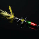 5X(Long Casting Spinner Bait Fishing Lure Double Tail Propeller Trout Carp I6Y1)