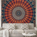 Geometric Printing Carpet Sleeping Blanket Tapestry (Mandala16 150x130cm) SN9F