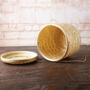 Natural Round Bamboo Sealed Tea Box Candy Foods Jar Container Storage S