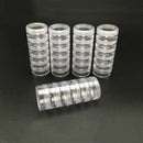 1Set 6 x 5ml Empty Clear Stacking Jars Beads Nail Crafts Cosmetics Pots Plastic