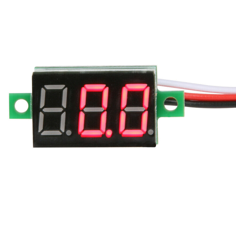0.36inch LED Digital Voltmeter DC0-100V Three Line Volt Meter(Red) A