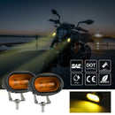 2X LED Work Light Amber Fog Bar Driving Pod Spot Lamp Offroad SUV Motorcycle Nw