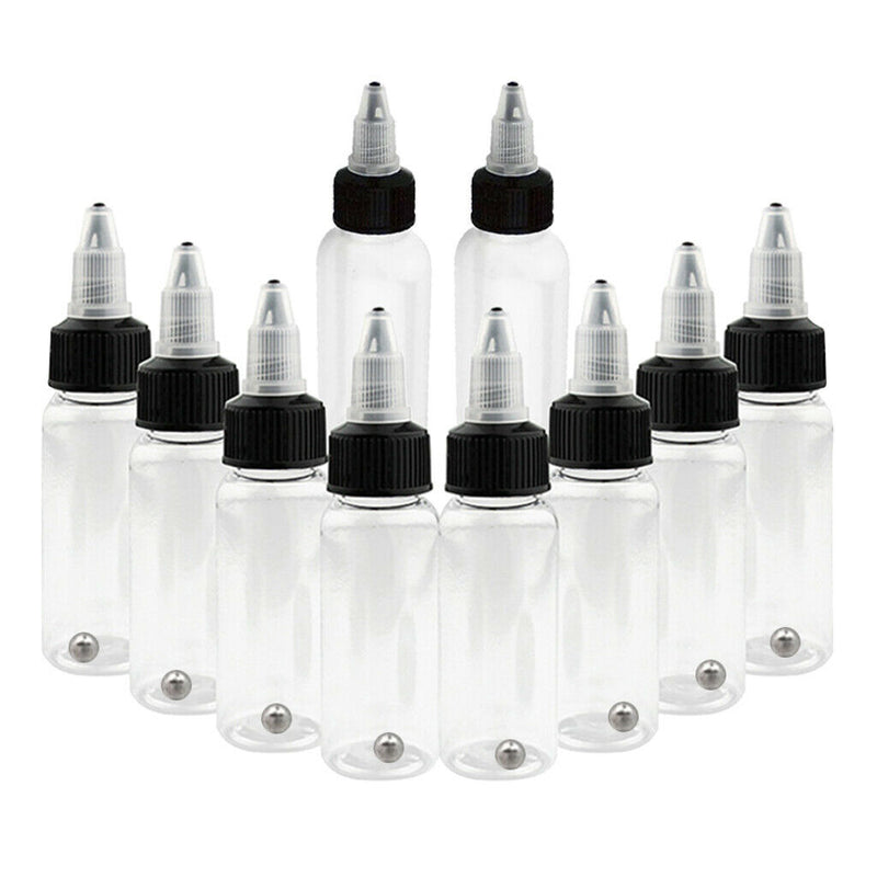 KD001 Spare Tattoo Airbrush Ink Dispensing Bottles LDPE Body Tattoo 30ml