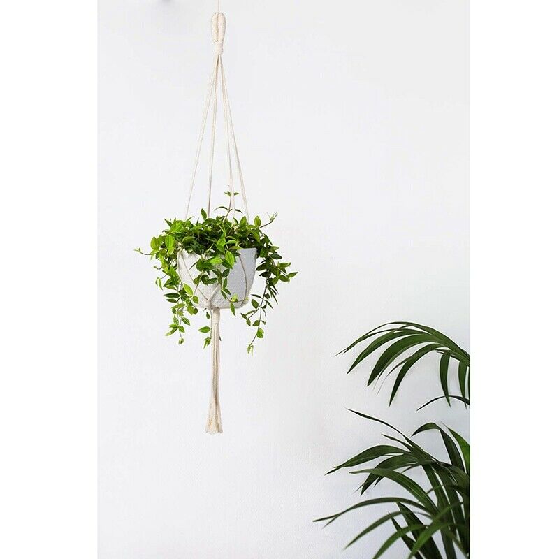 Macrame Plant Hanger 2Pcs Indoor Outdoor Wall Hanging Planter Basket - Cott