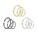 9Pcs/set Body Piercing Jewellery Nose Ring Hoop Earrings Stud Stainless Steel
