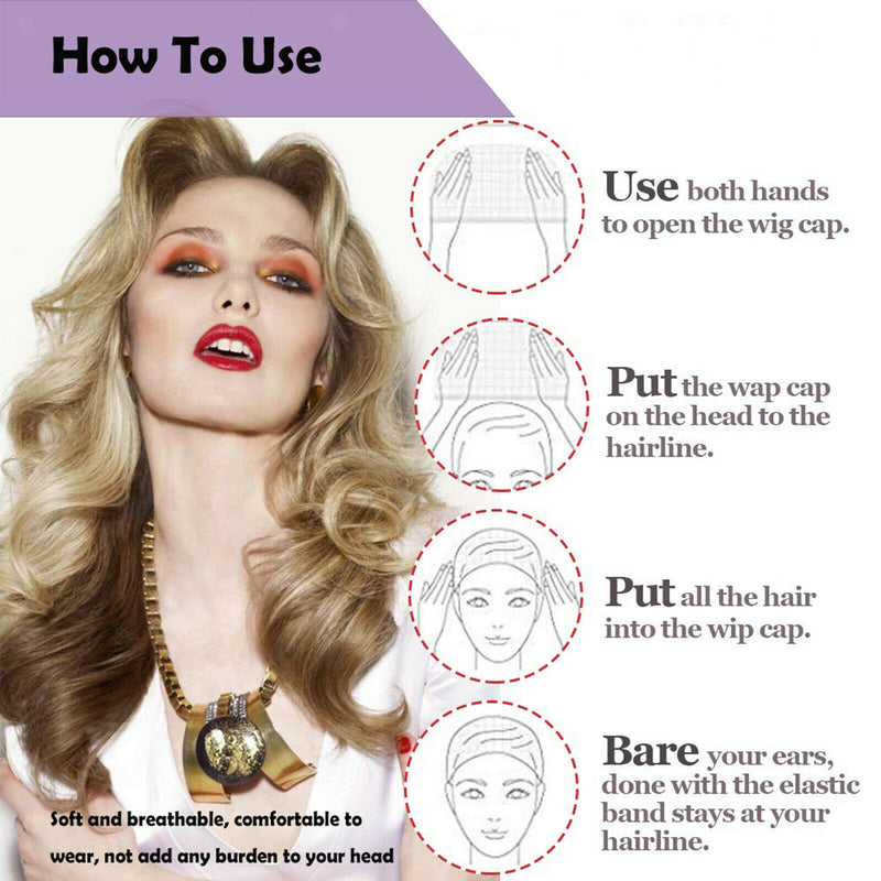 12 Packs Wig Cap Hair Breathable Stocking Nylon Stretch Liner Men Women Coffee